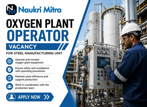 Oxygen Plant Operator Vacancy for Steel Manufacturing Unit