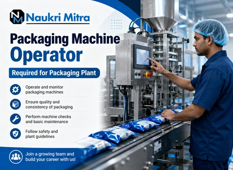 Packaging Machine Operator Required for Packaging Plant