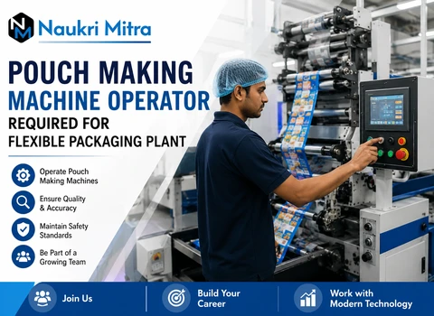 Pouch Making Machine Operator Required for Flexible Packaging Plant