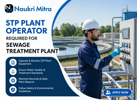 STP Plant Operator Required for Sewage Treatment Plant