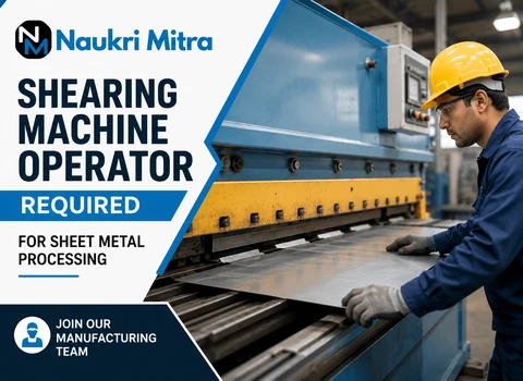 Shearing Machine Operator Required for Sheet Metal Processing