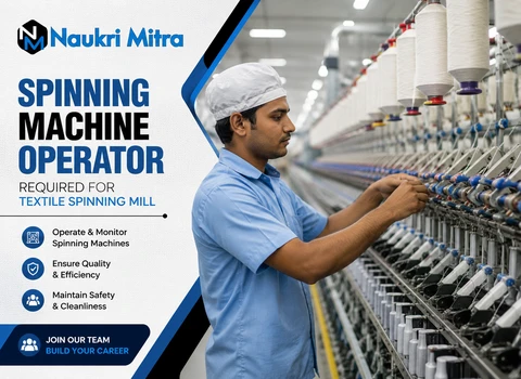 Spinning Machine Operator Required for Textile Spinning Mill