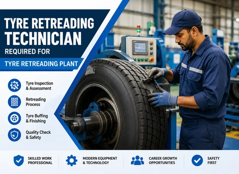 Tyre Retreading Technician Required for Tyre Retreading Plant