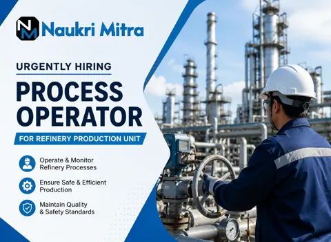 Urgently Hiring Process Operator for Refinery Production Unit