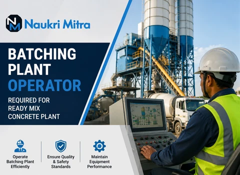 Batching Plant Operator Required for Ready Mix Concrete Plant